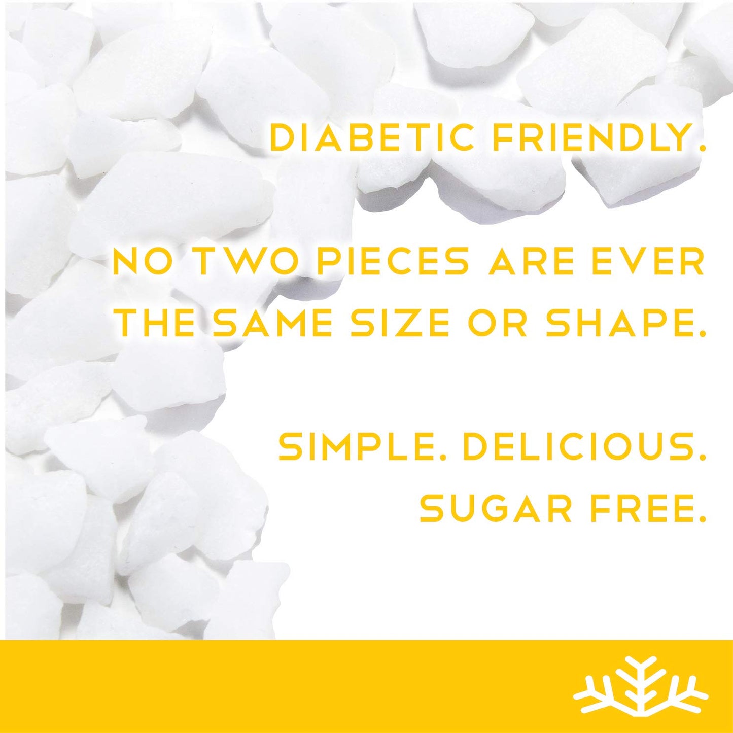 Lemon Keto Xylitol Candy Chips (3-Pack)- Snø 1.5 Oz - Sugar-Free Candy With Only 2 Ingredients | Low Carbs, Diabetic-Friendly, Non-Gmo, Vegan, Gf & Kosher | Purest Candy In The World!