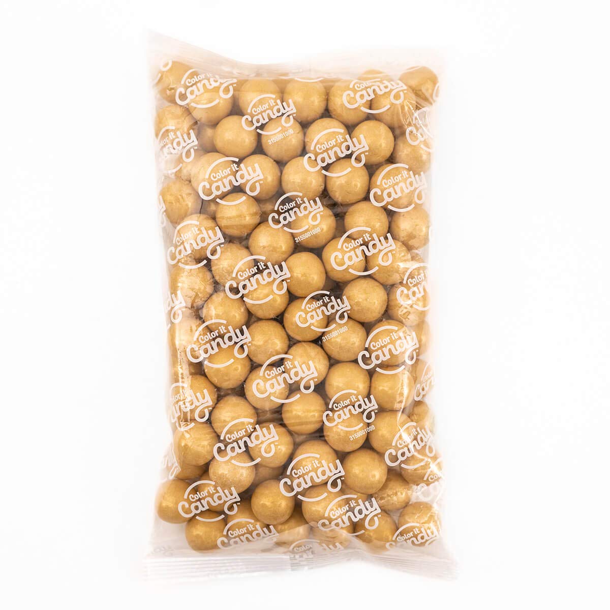 Color It Candy Shimmer Gold 1 Inch Gumballs 2 Lb Bag - Perfect For Table Centerpieces, Weddings, Birthdays, Candy Buffets, & Party Favors.