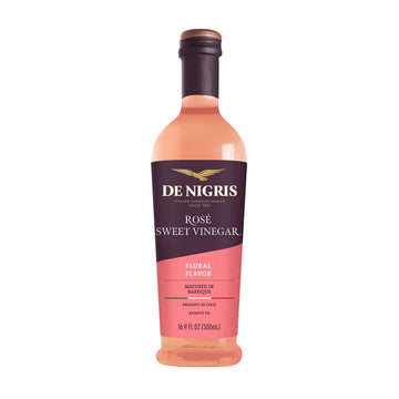 De Nigris Sweet Rosé Wine Balsamic Vinegar, 16.9 Fl Oz (500ml), Roseoro