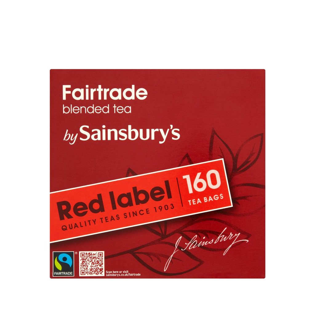 Sainsburys Red Label Back Tea | 160 Teabags | Fairtrade Tea from England