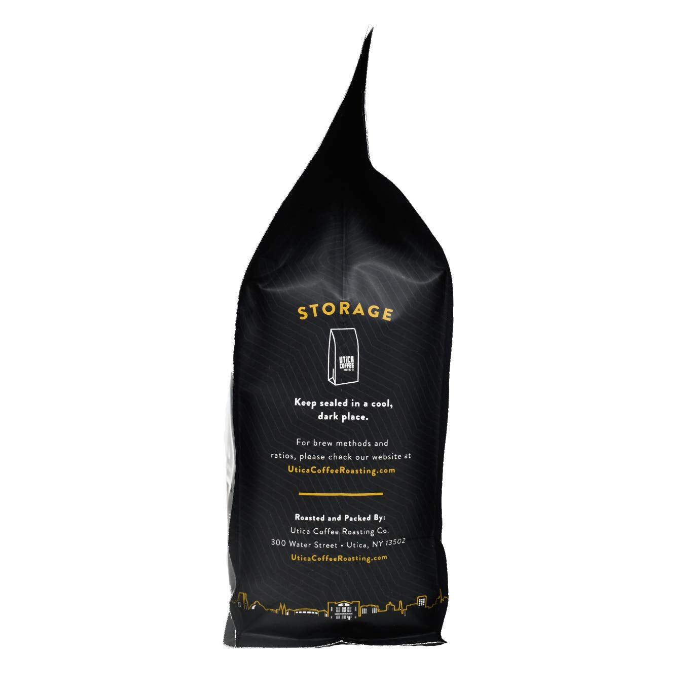 Utica Coffee Roasting Co. Adirondack Specialty Medium Roast Ground Coffee | 16 Oz Reclosable Bag