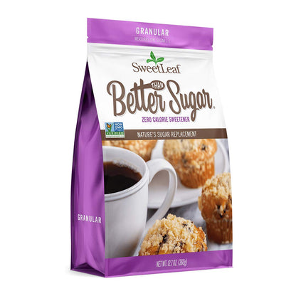 SweetLeaf Better Than Sugar Sweetener - Sugar Substitute with Stevia & Erythritol, Use for Baking, Cooking, or Coffee, Natural G