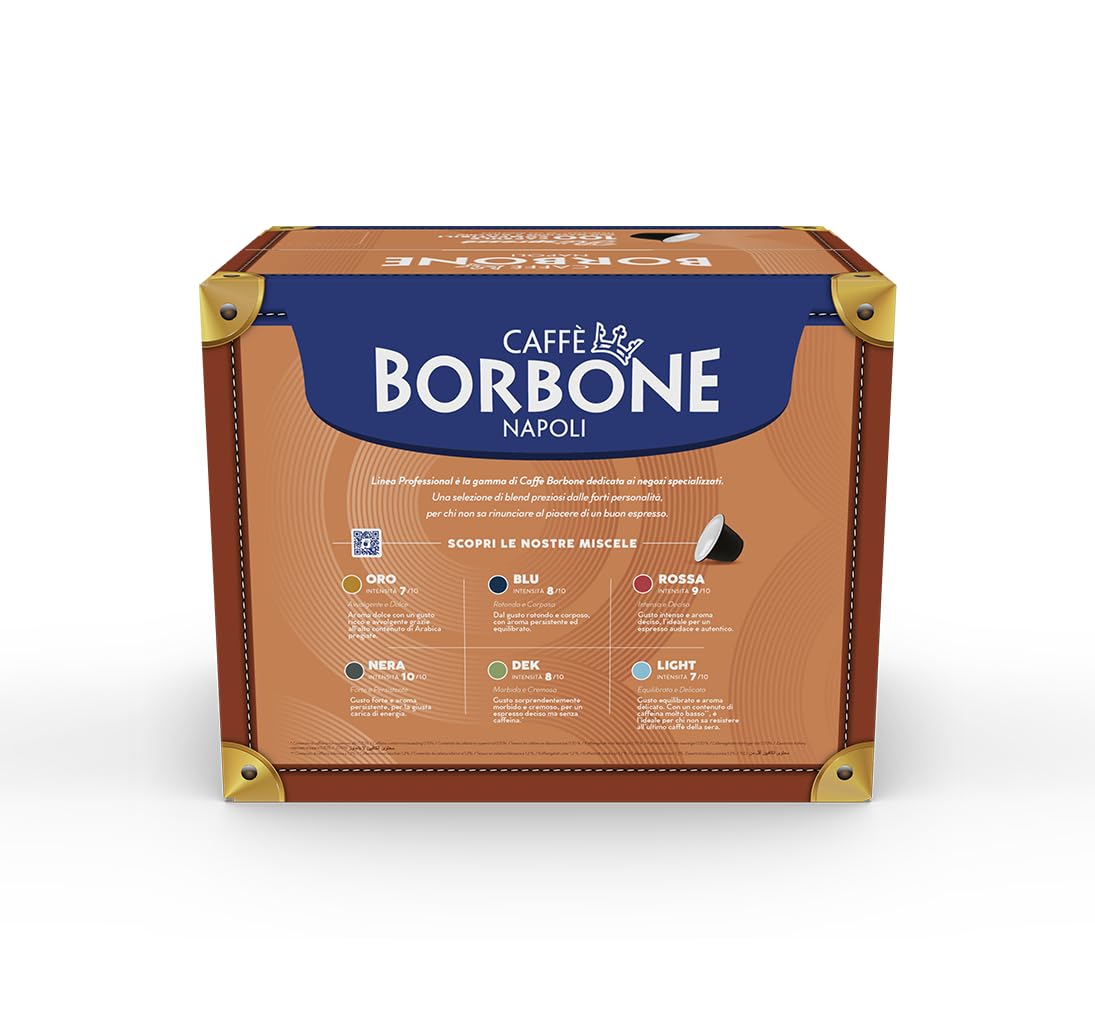 Caffè Borbone Espresso Pods, Black Blend, 100 Count, Compatible with Nespresso, Model REBNERA100N