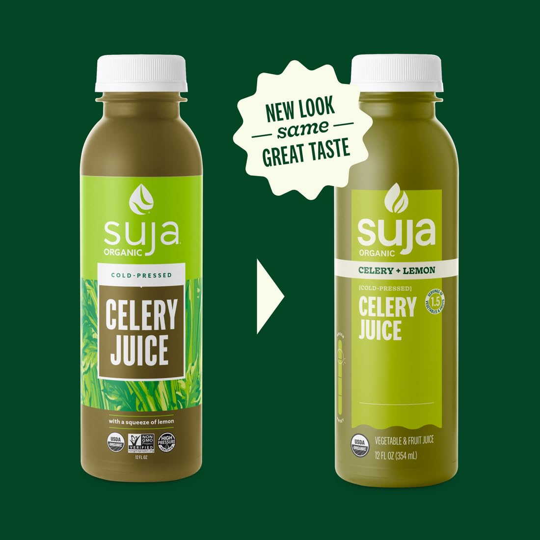 Suja Cold Pressed Celery Juice, 12 Fluid Ounce - 6 per case.