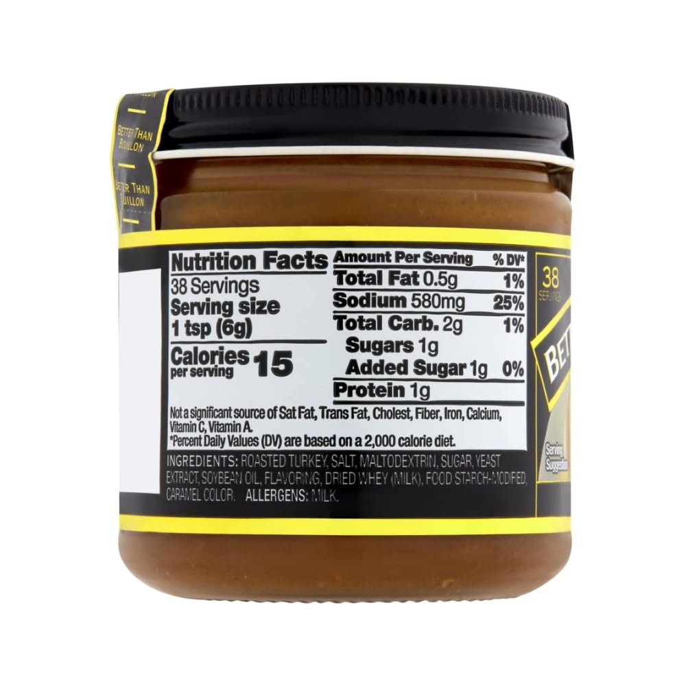Better Than Bouillon Premium Turkey Base, 8 Ounce (Pack of 6), Model 602004, Made with Roasted Turkey, 38 Servings Per Jar
