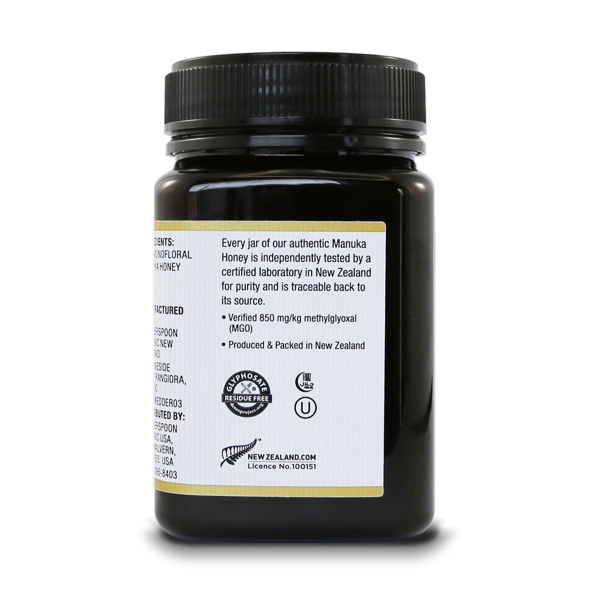 Wedderspoon Raw Premium Manuka Honey, Mgo 850, 17.6 Oz, Unpasteurized New Zealand Honey, Traceable From Our Hives To Your Home