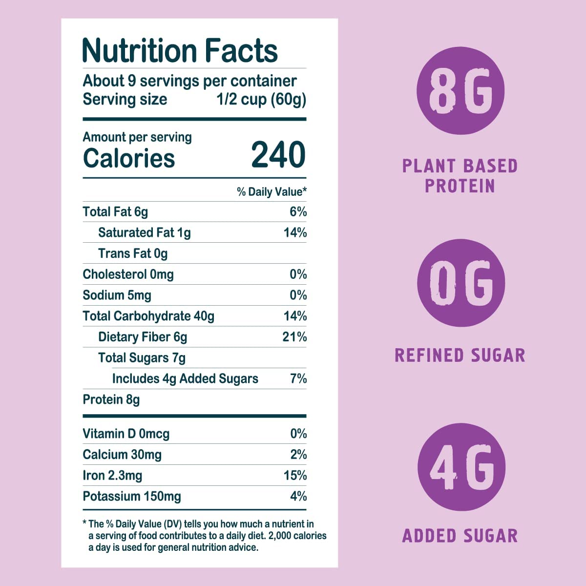 Seven Sundays Wild & Free Blueberry Chia Muesli Cereal {12 Oz. Pouches, 4 Count} | Gluten Free Certified | Non Gmo | No Refined