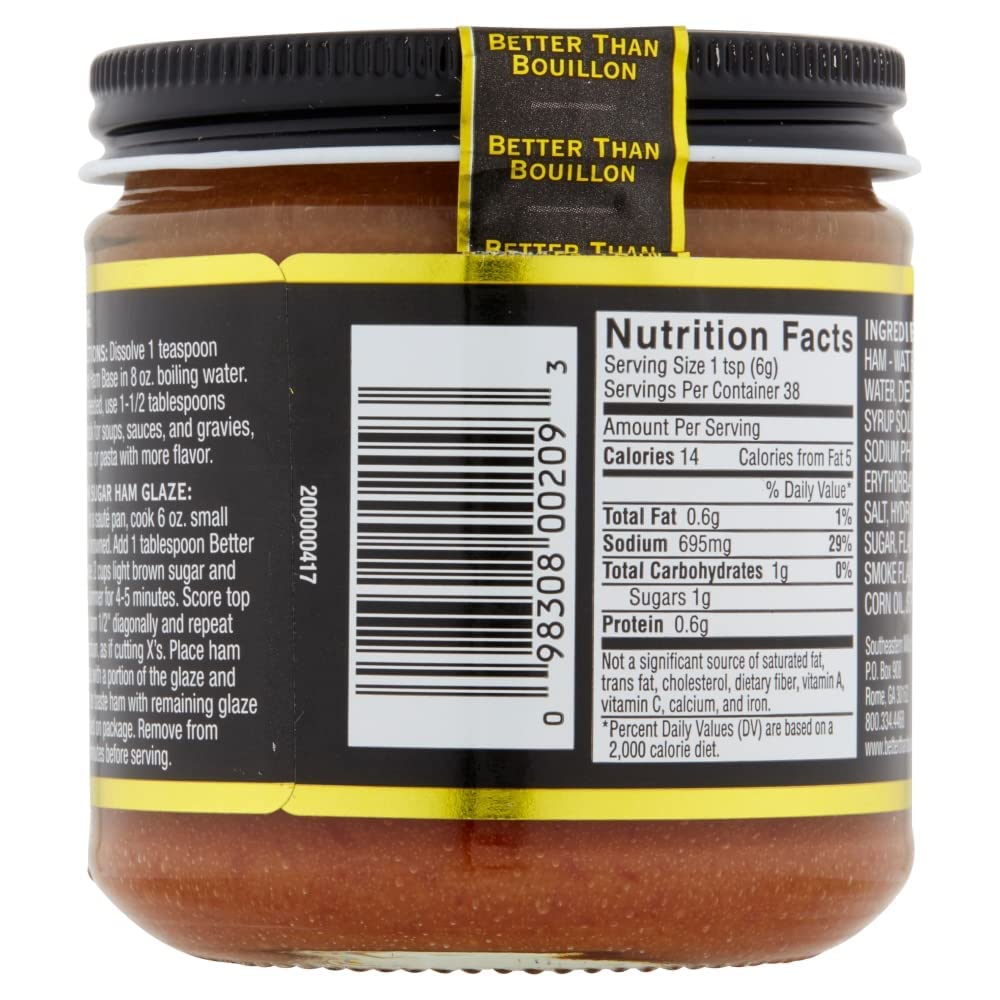 Better Than Bouillon Premium Ham Base, Blendable Flavor, 8 Ounce (Pack of 3)