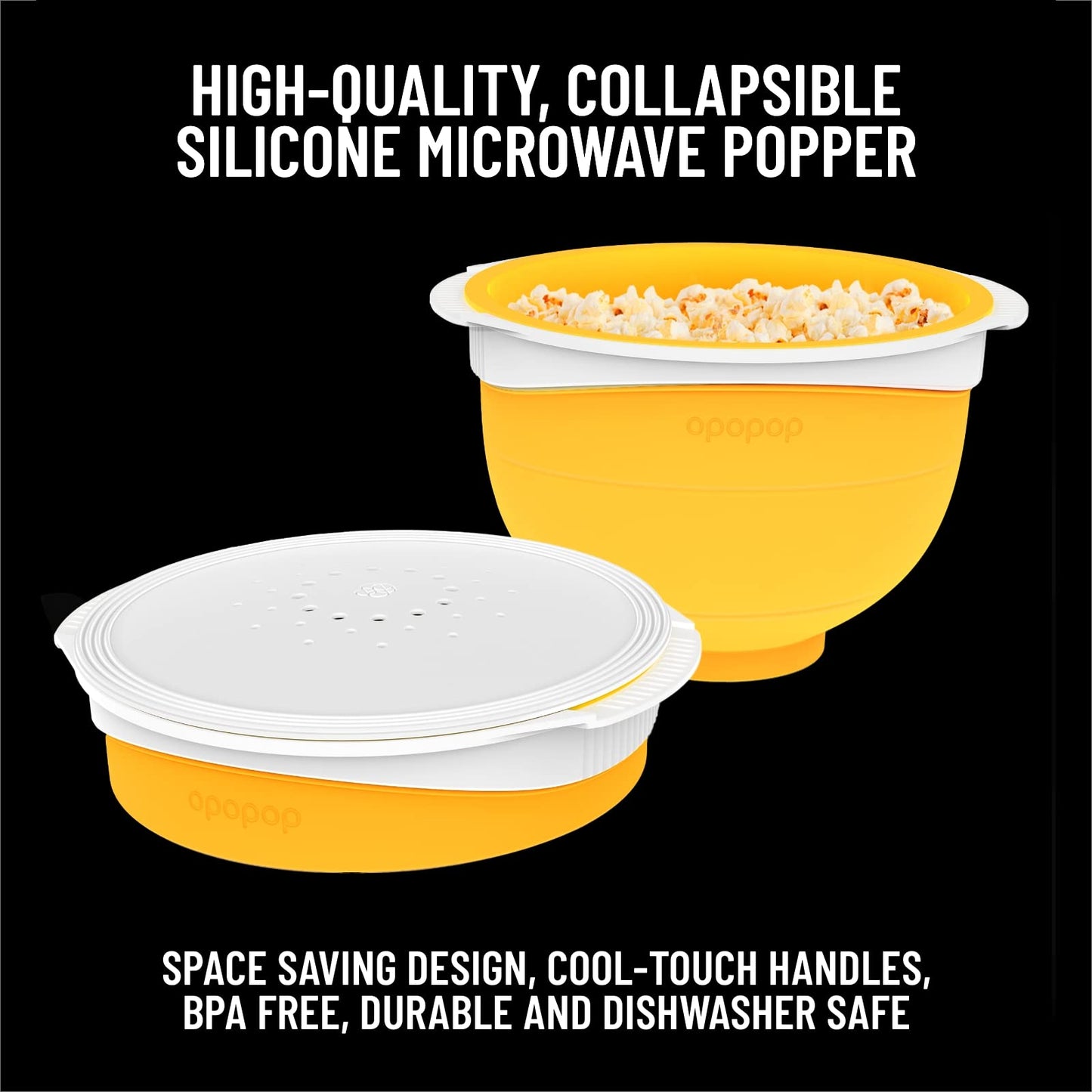 Opopop Gourmet Popcorn Gift Set - Variety 12-Pack Microwave Popcorn Kit, Collapsible Silicone Popcorn Popper, Gift Ready Packagi
