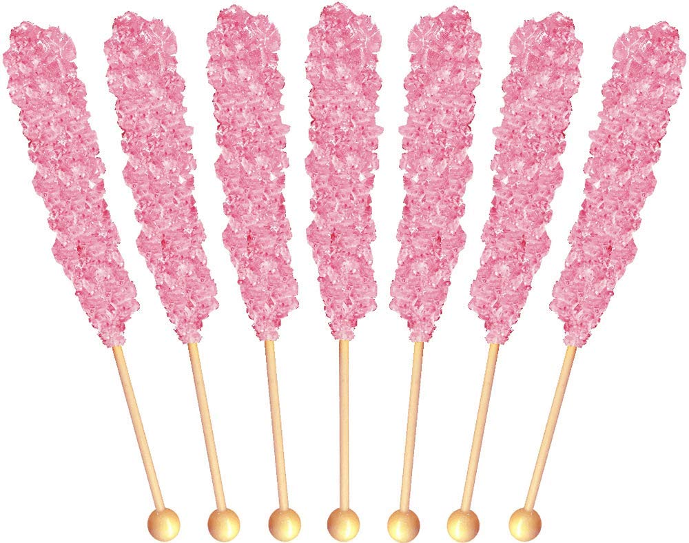 Buffalo Bills It’S A Girl Light Pink Rock Candy On A Stick (36-Ct Tub Wrapped Rock Candy Sticks)
