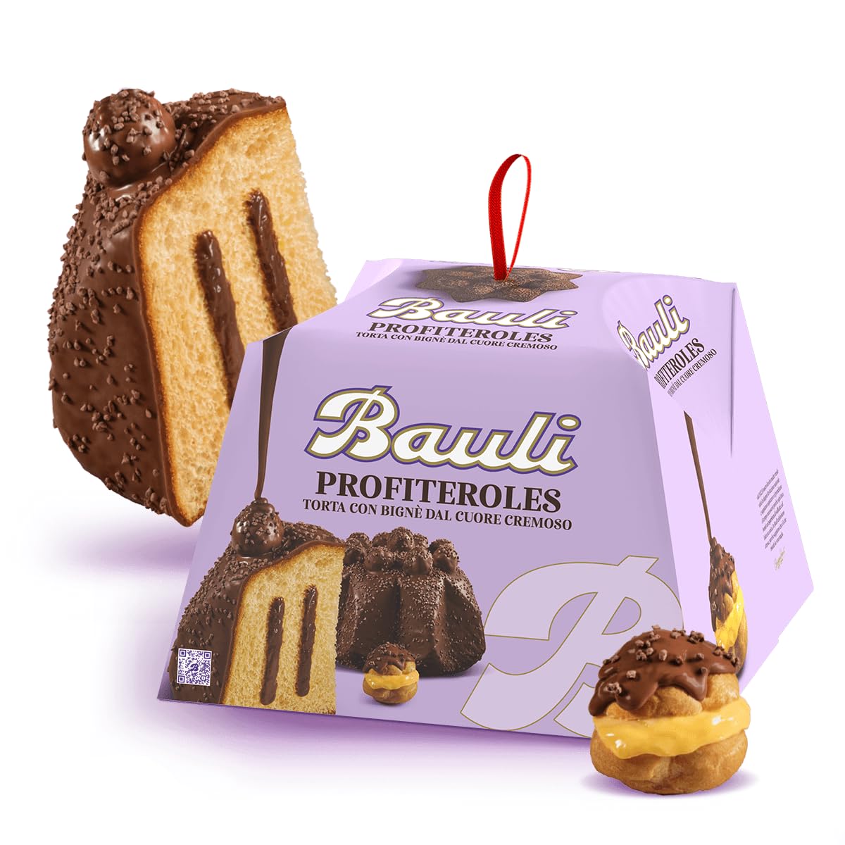 Bauli Profiteroles Chocolate Italian Holiday Cake, 750 Gram