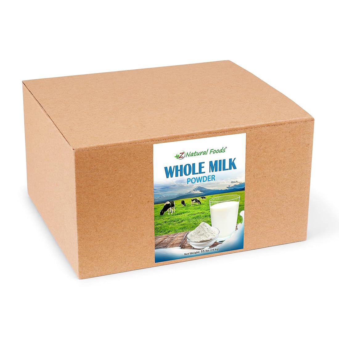Z Natural Foods Powdered Whole Milk - Non-GMO, Gluten-Free, 55 lbs