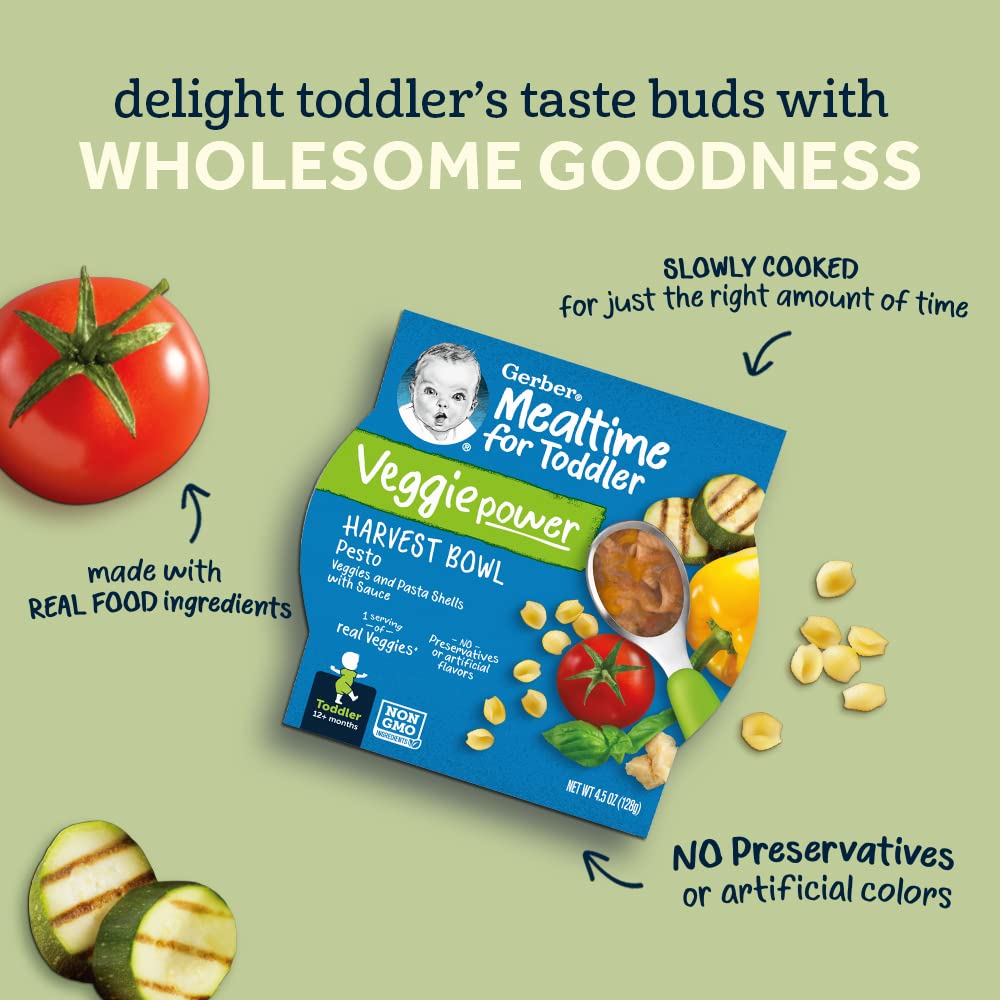 Gerber Up Age Mealtime Harvest Bowl Pesto, 4.5 Oz