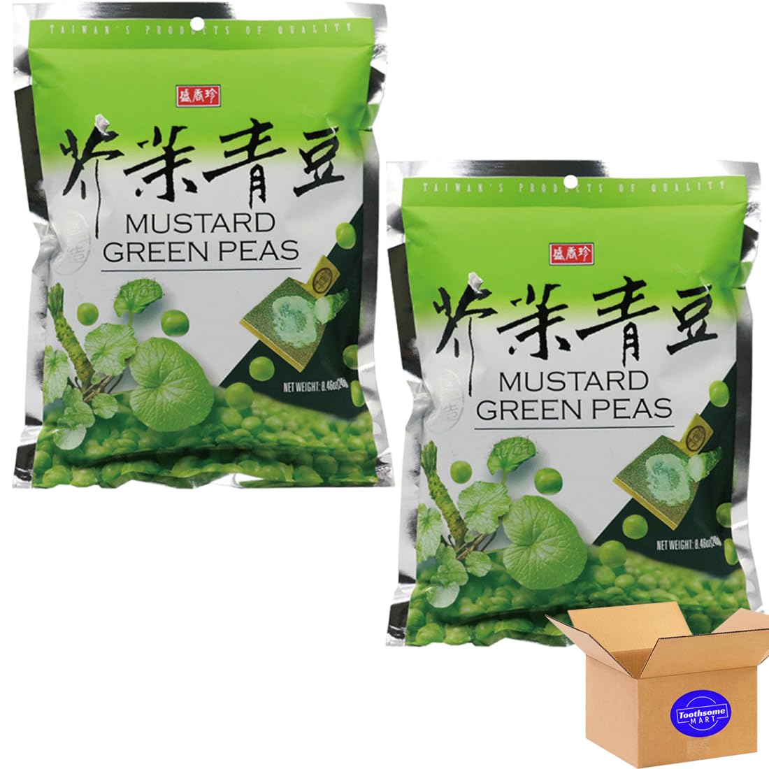 Mustard Flavor Green Peas 240g/8.46oz pack of 2