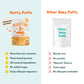 Mission Mighty Me Nutty Puffs Organic Peanut Butter Puffs for Babies + Kids - Pediatrician Developed, Plant-Based Gluten-Free Ba