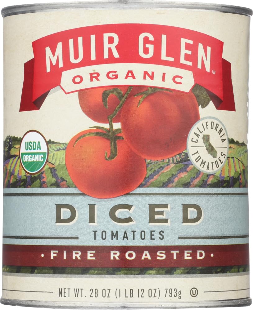 Muir Glen Organic Diced Tomatoes Fire Roasted 28 oz (Pack of 2)