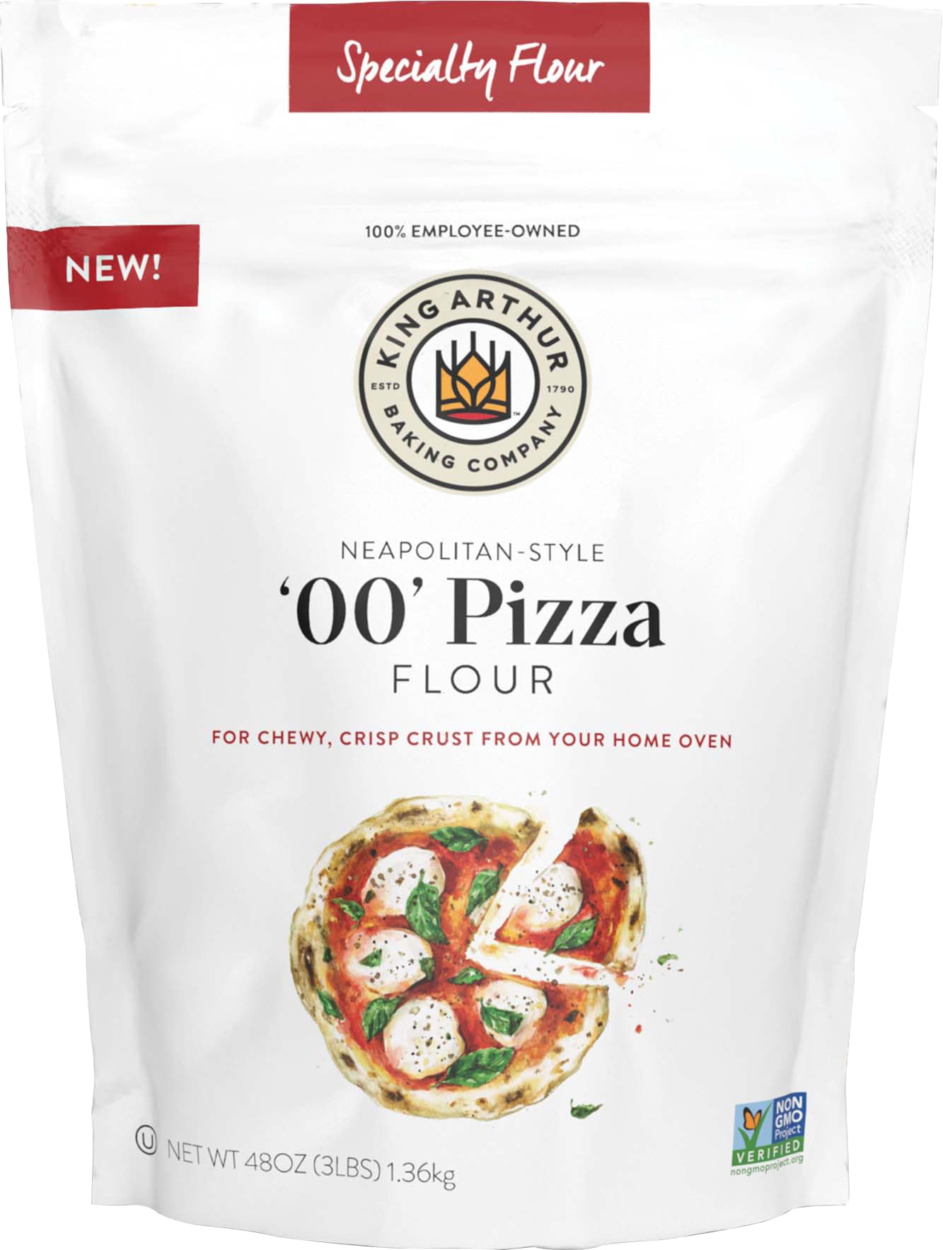 King Arthur 00 Pizza Flour: Premium Non-Gmo American Wheat For Perfect Neapolitan-Style Crust - Finely Milled For Authentic Ital