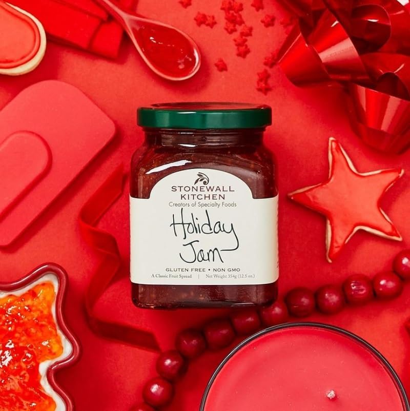 Stonewall Kitchen Winter 3 Piece Jam Tree Gift Set And Gift Box