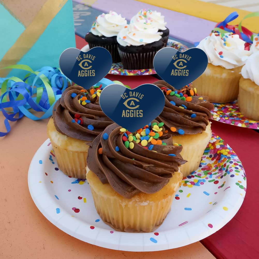 GRAPHICS & MORE UC Davis Aggies Cupcake Picks Set of 6, Acrylic, Multi Color, One Size