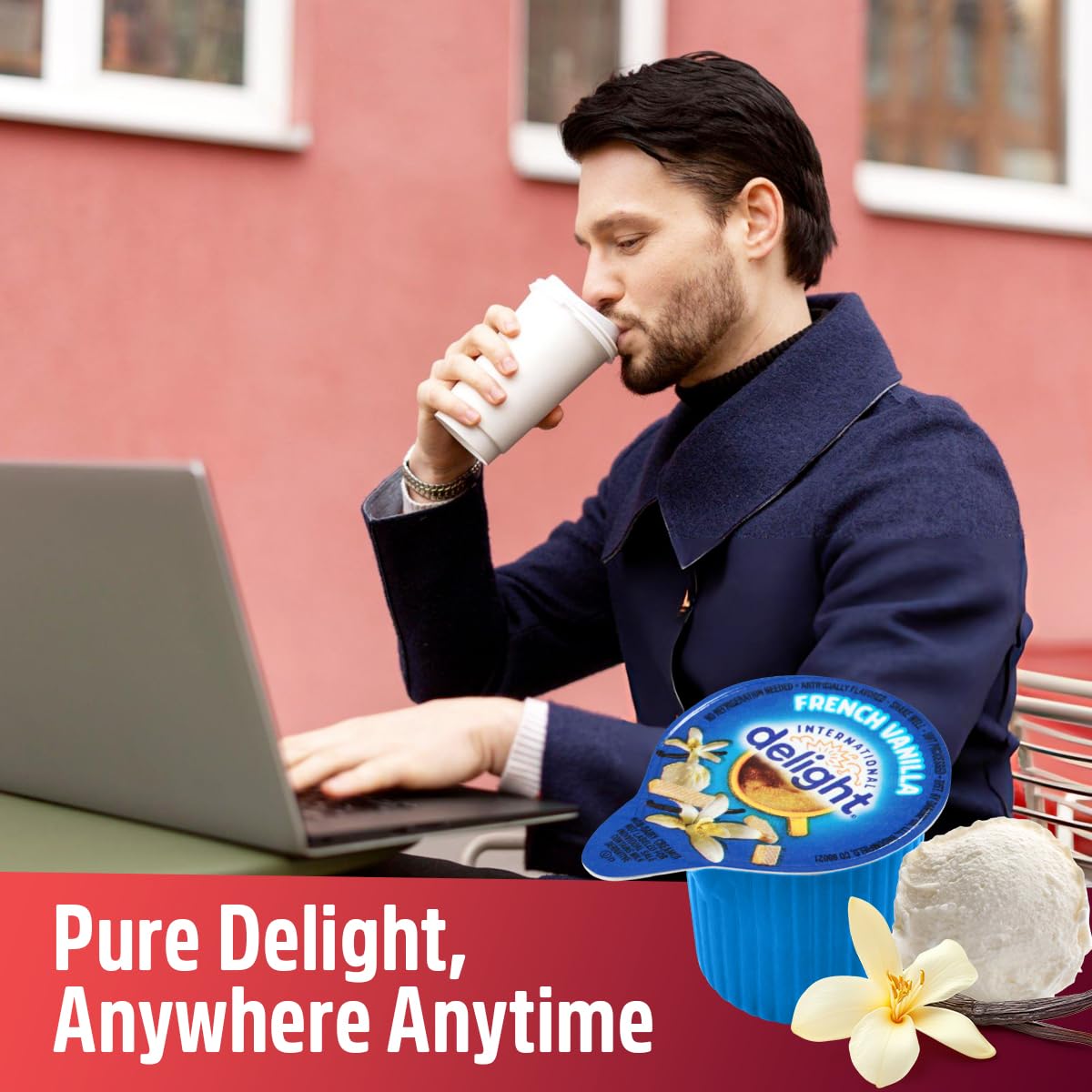 SWEETSIDE CANDY CO. French Vanilla Creamer Singles, 48 Count, Medium Size, Perfect for Home or On-the-Go Coffee Enjoyment