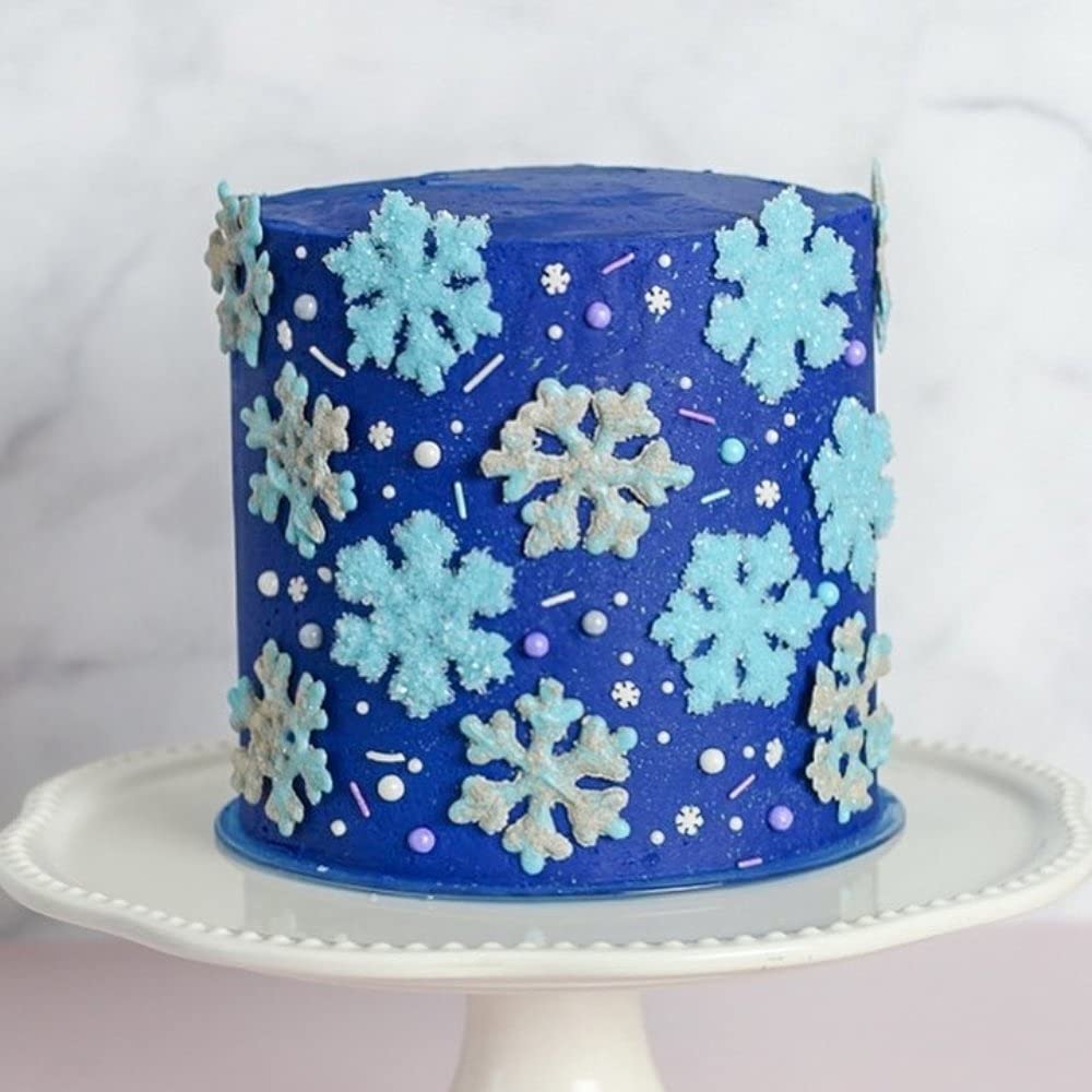 Sweets &   Boutique Frozen Sprinkles for Cake Decorating - Blue & White, 3 Ounce, Snow Queen