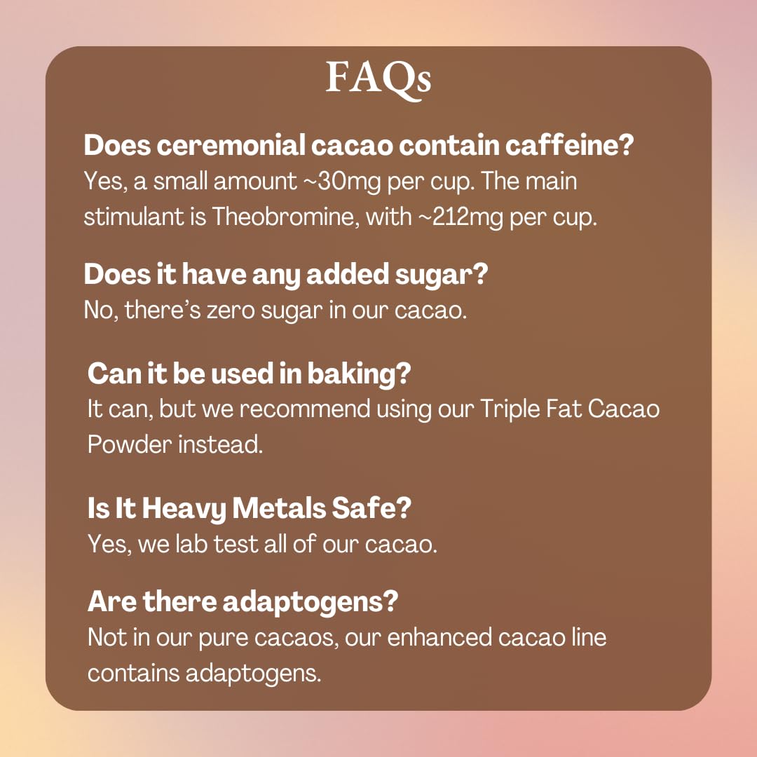 ORA Ceremonial Cacao - Boundless Belize - Organic 100% Cacao - Ethical - Regenerative - High Flavanol - Coffee Alternative - Better Energy - Heavy Metals Tested - Unsweetened - 8oz