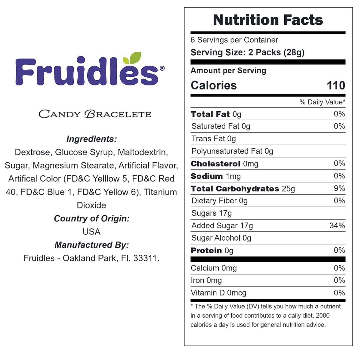 Fruidles Shark Tooth Candy Bracelet, Multicolor Fruit-Flavored Chewables, 12-Pack, Pink Yellow Violet Orange Green