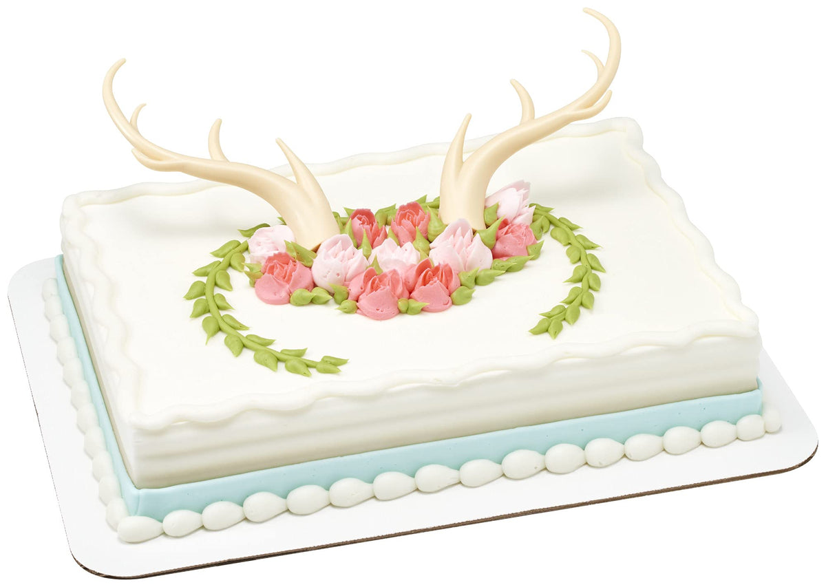 Decoset Antlers Creations Cake Topper For Birthdays And Parties, Decopac Cake Decorating 2-Pc Decorations Set