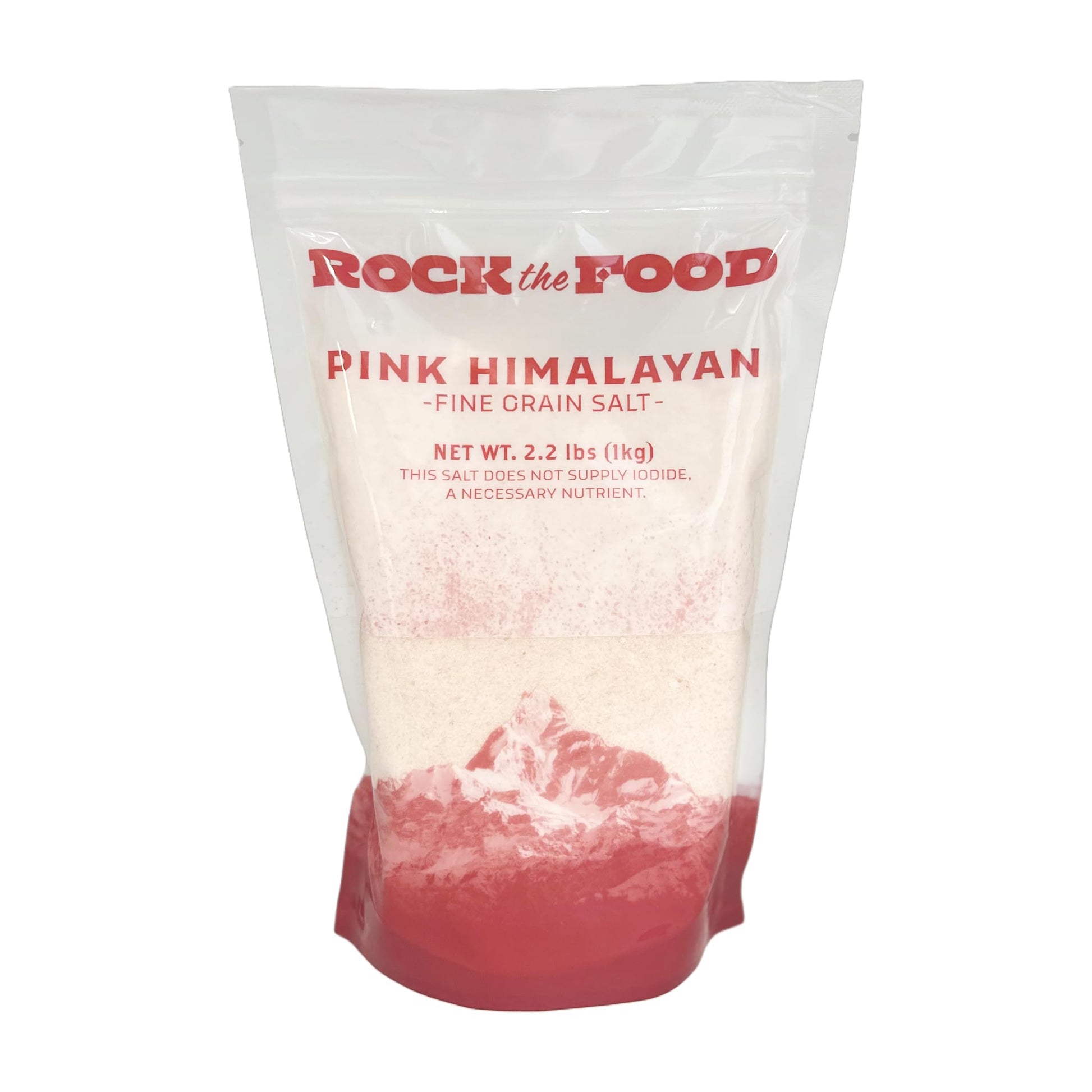 Rock the Food Pink Himalayan Salt Bulk, Fine Grain, 2.2lb Bag