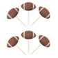 36Pcs American Football Cupcake Toppers Rugby Ball Cupcake Decorations Sport Ball Cupcake Toothpicks For Football Themed Baby Sh