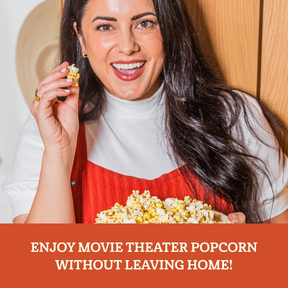 Franklins Gourmet Popcorn - Organic Popping Kernels & Butter Seasoning - 32 oz (Pack of 3) - Made in USA