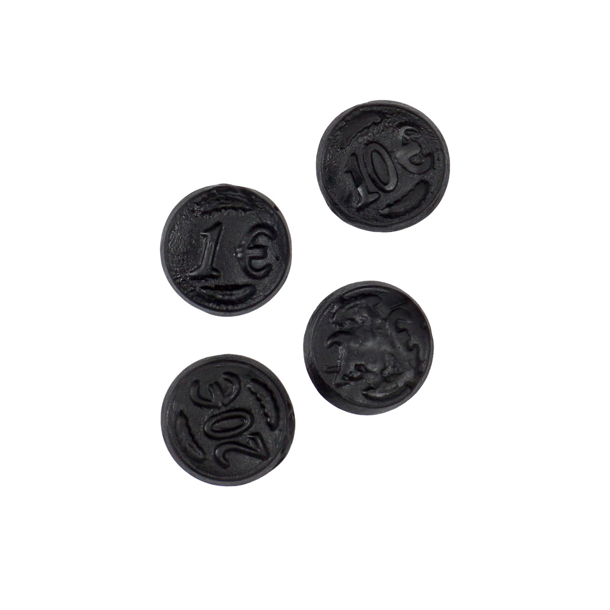 Dutch Licorice Coins, 5.29 Ounce Bags (Pack Of 12), Black Licorice Candy