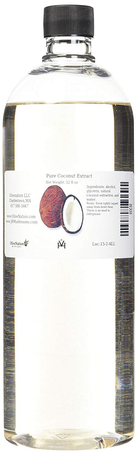 OLIVENATION Coconut Extract - Gluten Free, Sugar Free - 32 Fl Oz - Model ECC32
