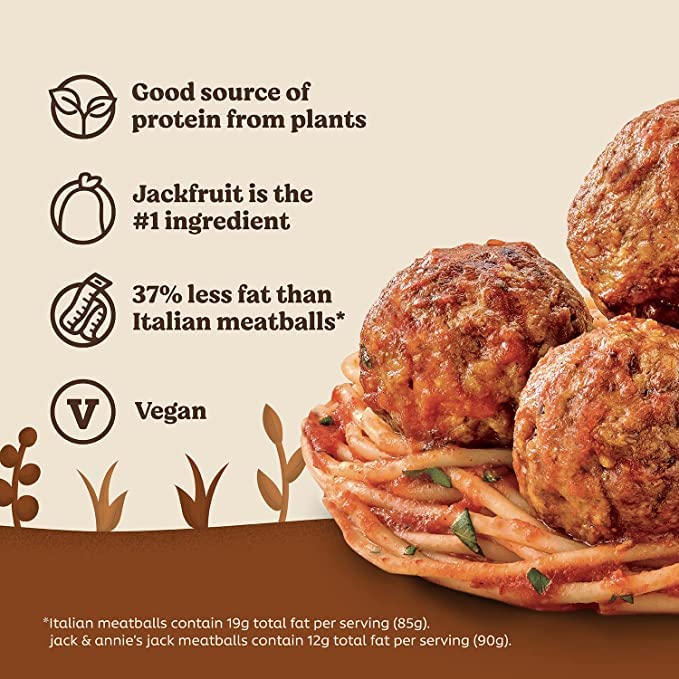 Jack & Annies, Jackfruit Meatballs Classic, 9.6 Ounce