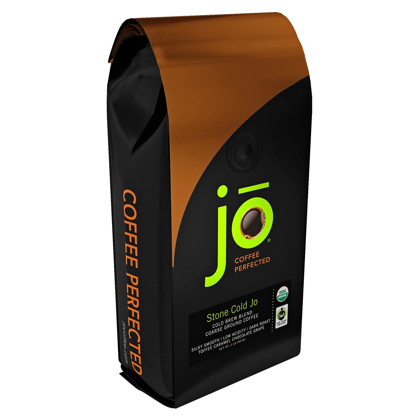 Jo Coffee Cold Brew Coffee Blend, Dark Roast, Coarse Ground, USDA Organic, 32 Ounce