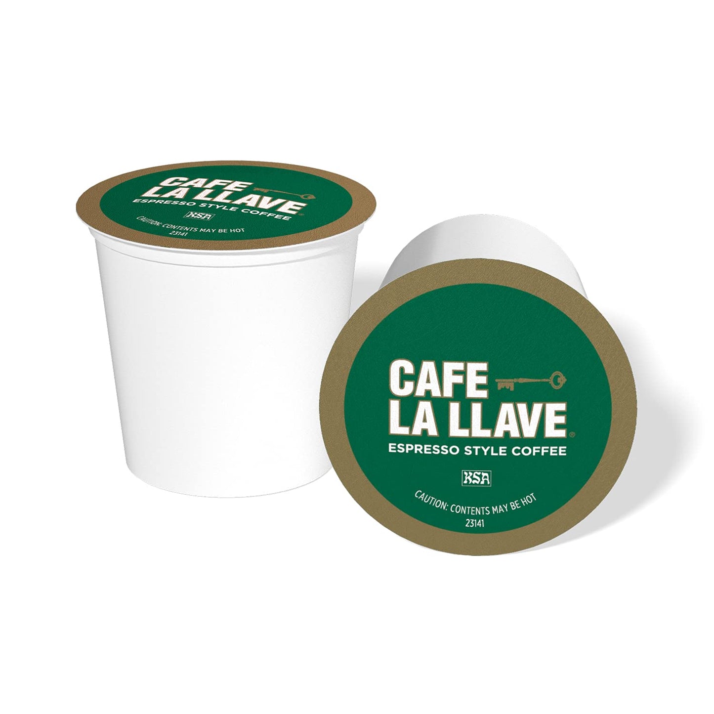 Cafe La Llave Espresso-Style Dark Roast Coffee Pods, 72 Count Single Serve Recyclable compact pieces for Keurig K-Cup malt-inspired