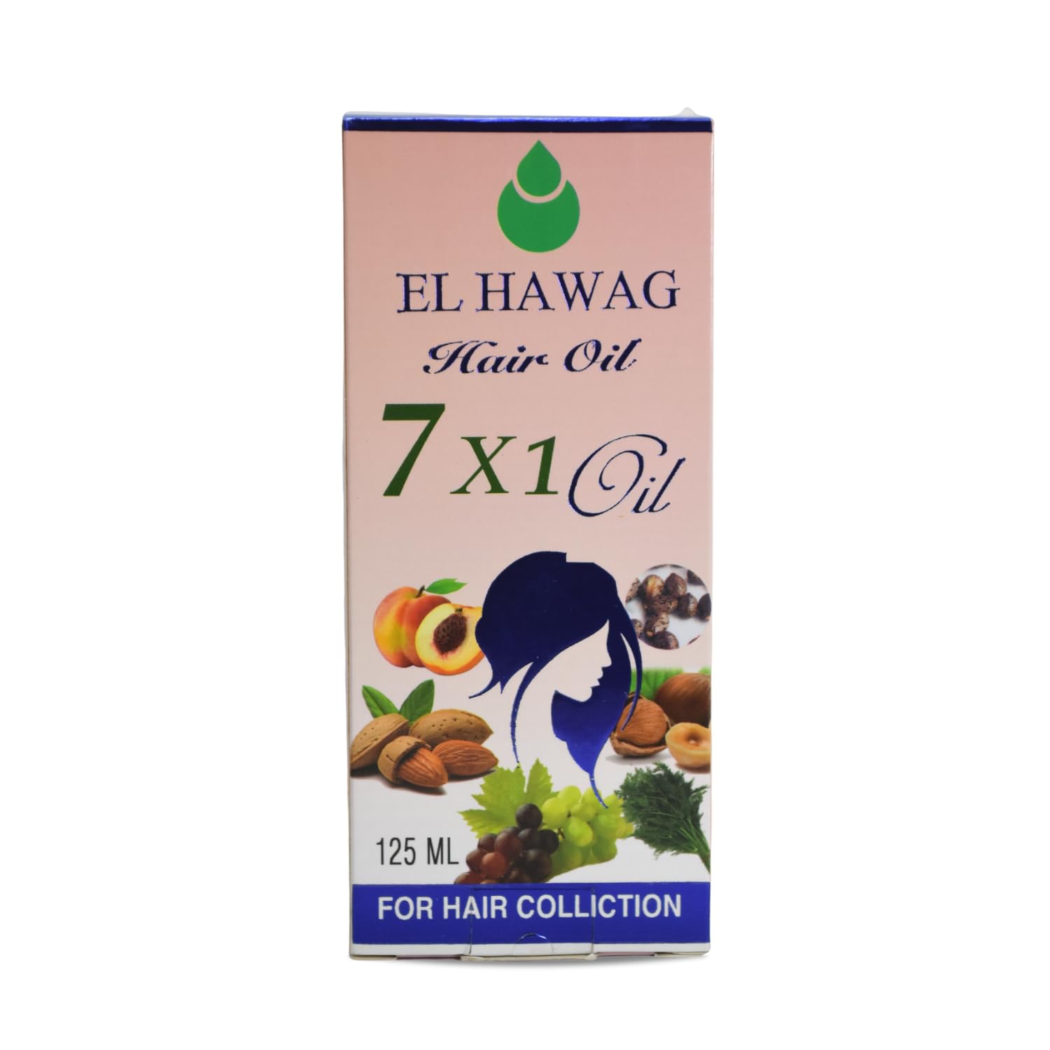 Bonballoon Original Elhawag El Hawag 7 X1 Oil Hair Care Watercress Strengthens Of Hair From Root To End (1 Pack = 4.41Oz / 125Ml)