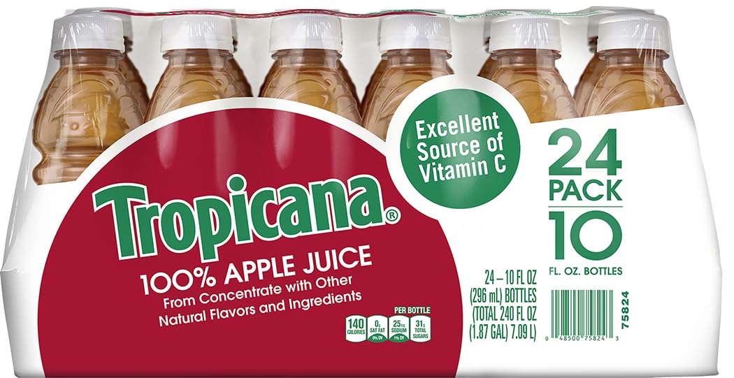 Tropicana Apple Juice, 10 Ounce (Pack of 24)