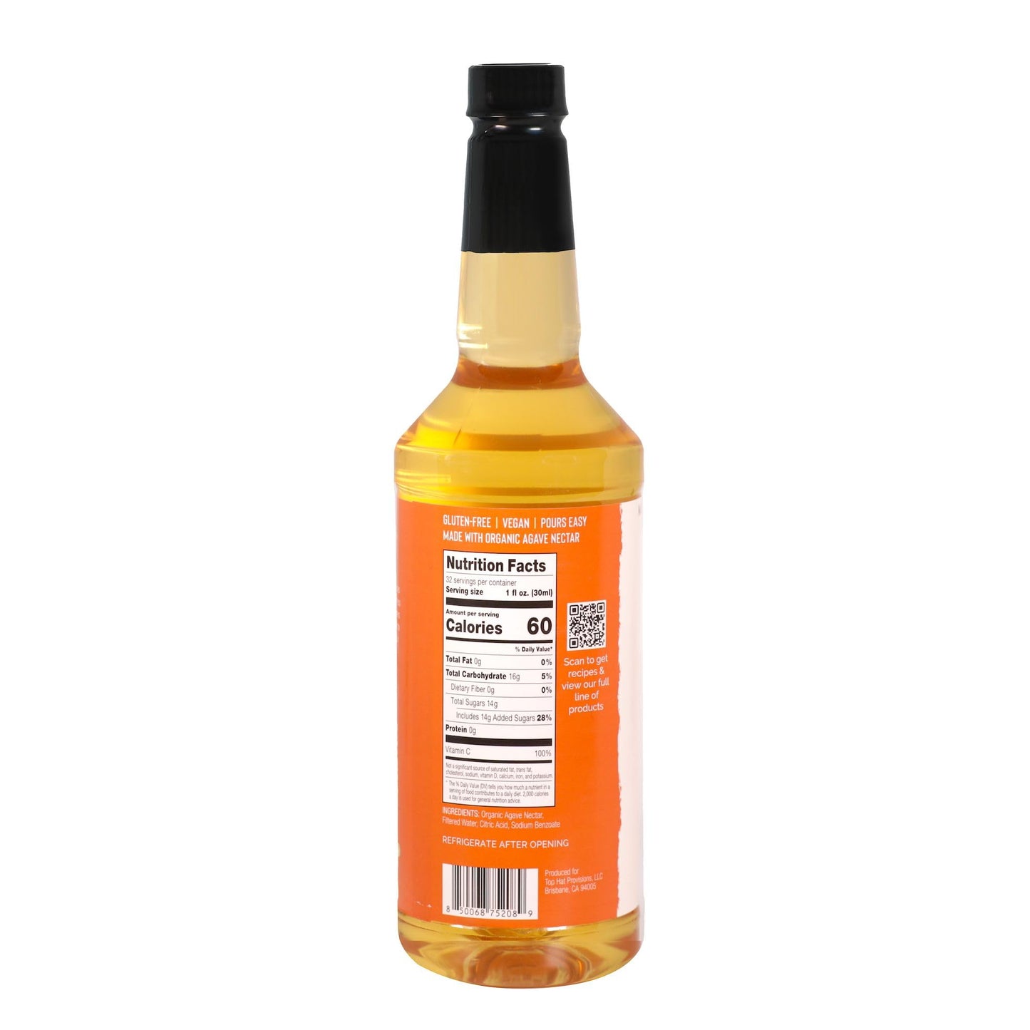 Top Hat Provisions Agave Nectar - Organic Agave Syrup Sweetener - 32 Fl Oz - Perfect for Cocktails, Mocktails, Coffee, Tea & Desserts