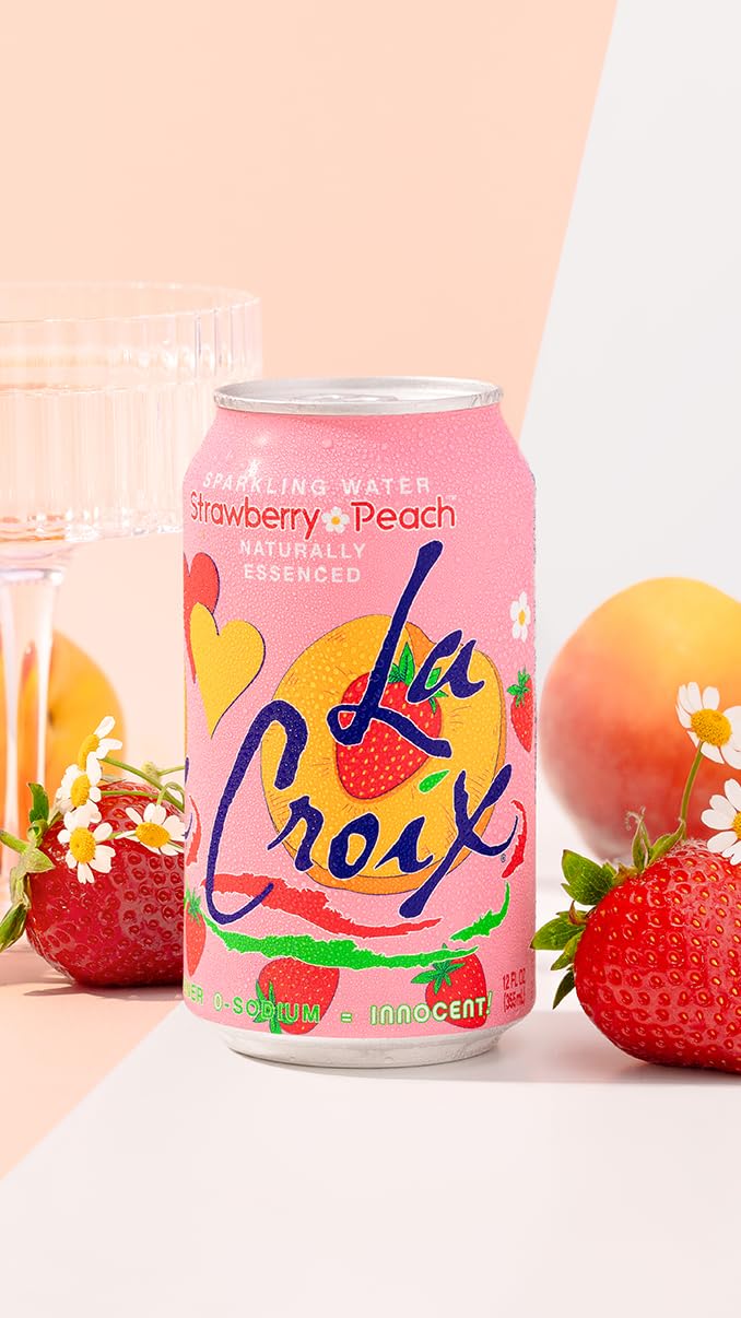LaCroix Sparkling Water, Strawberry Peach, 12 Fl Oz (pack of 8)