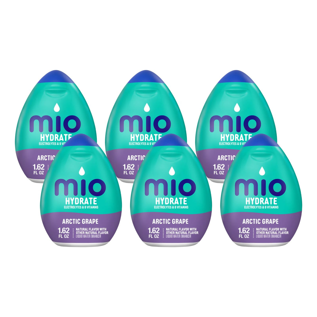 Mio Sport Liquid Water Enhancer, Arctic Grape, 1.62 Oz, 6-Pack