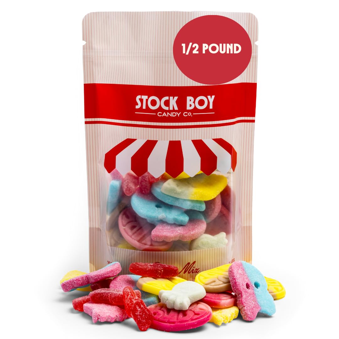 Bubs Swedish Godis Candy  1/2 Pound Mix  Sweet and Sour  Swedish  Vegan  Stock Boy Candy Co.  Imported Fresh from Sweden