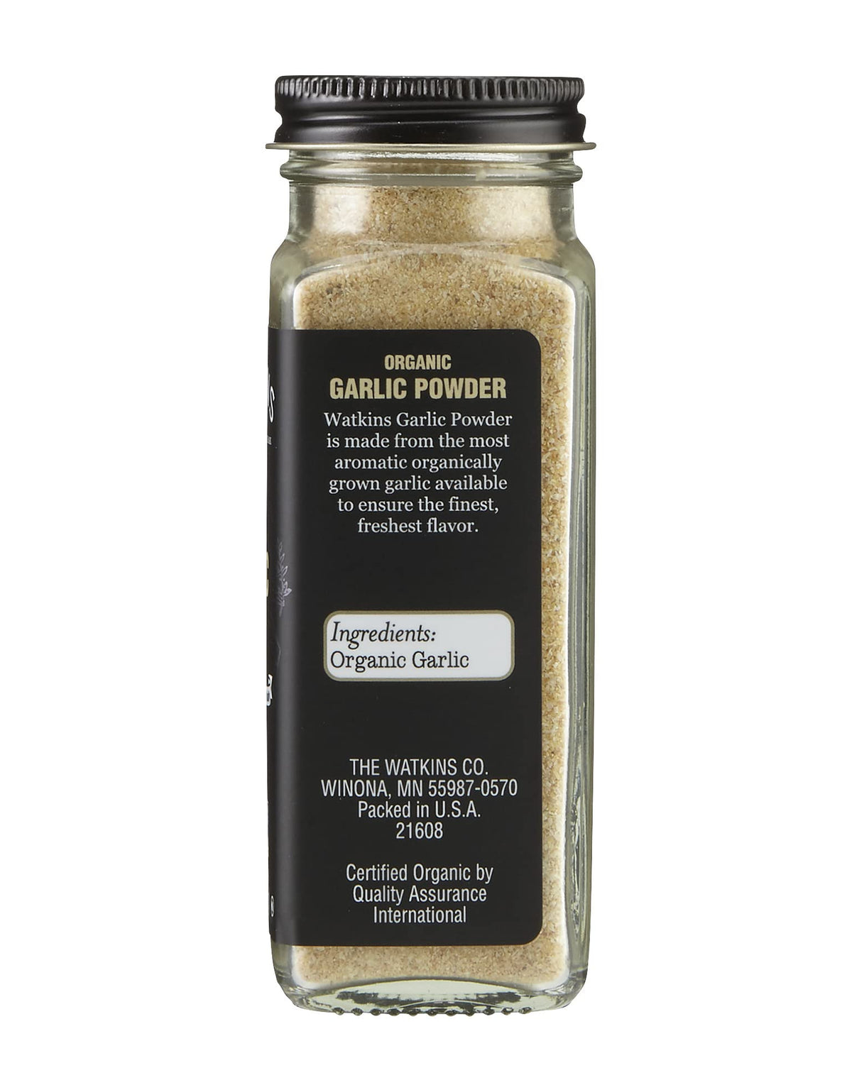 Watkins Gourmet Organic Garlic Powder Spice Jar, 3.1 Ounce