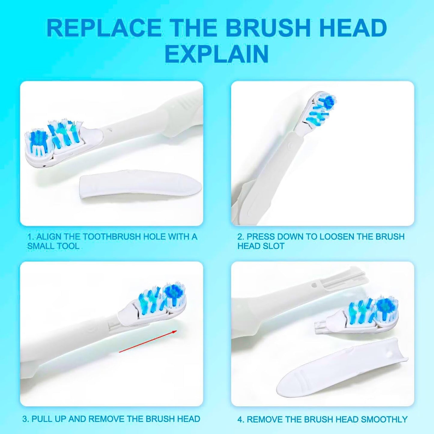 Sensitive Replacement Electric Replacement Toothbrush Heads (4 Count) Dual Clean Rotating Sets Compatible With Braun Oral B Cros