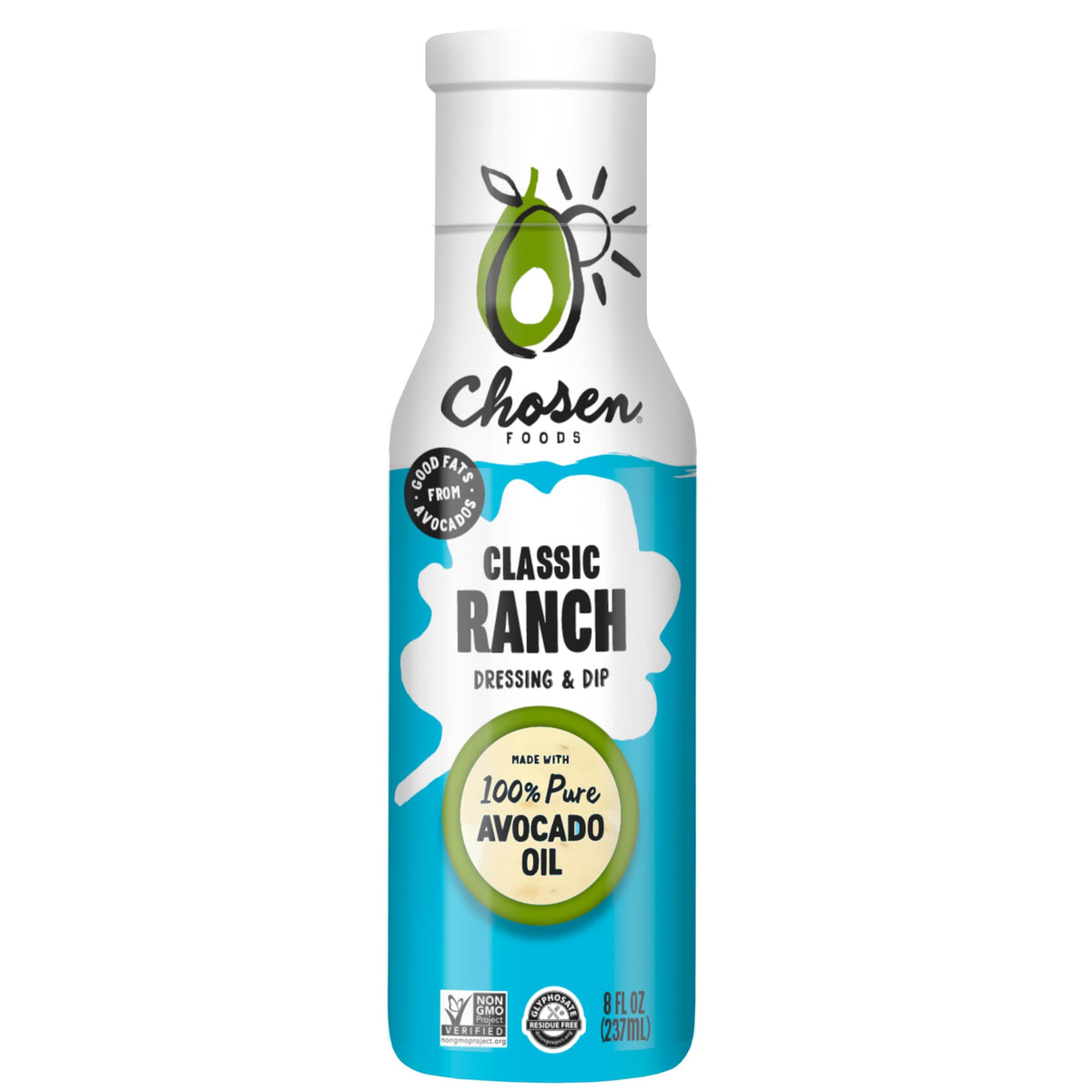 Chosen Foods Classic Ranch Dressing and Dip 8 oz with Recipe e-Book bundle