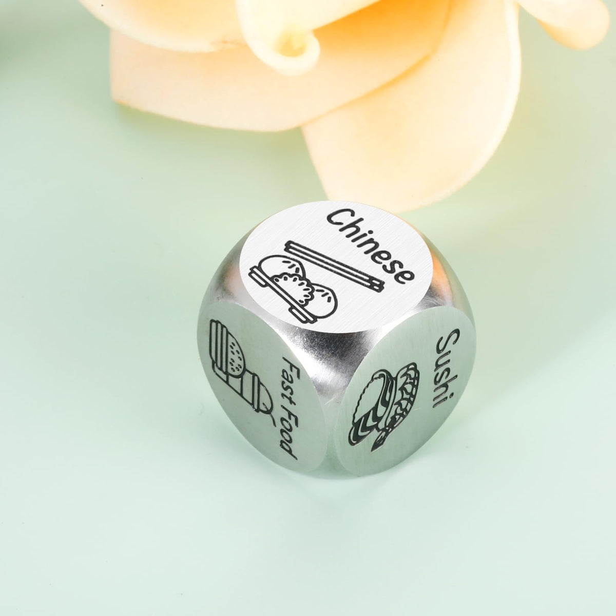 STVK Movie Night Supplies - 11th Anniversary Dinner Dice for Couples - Silver
