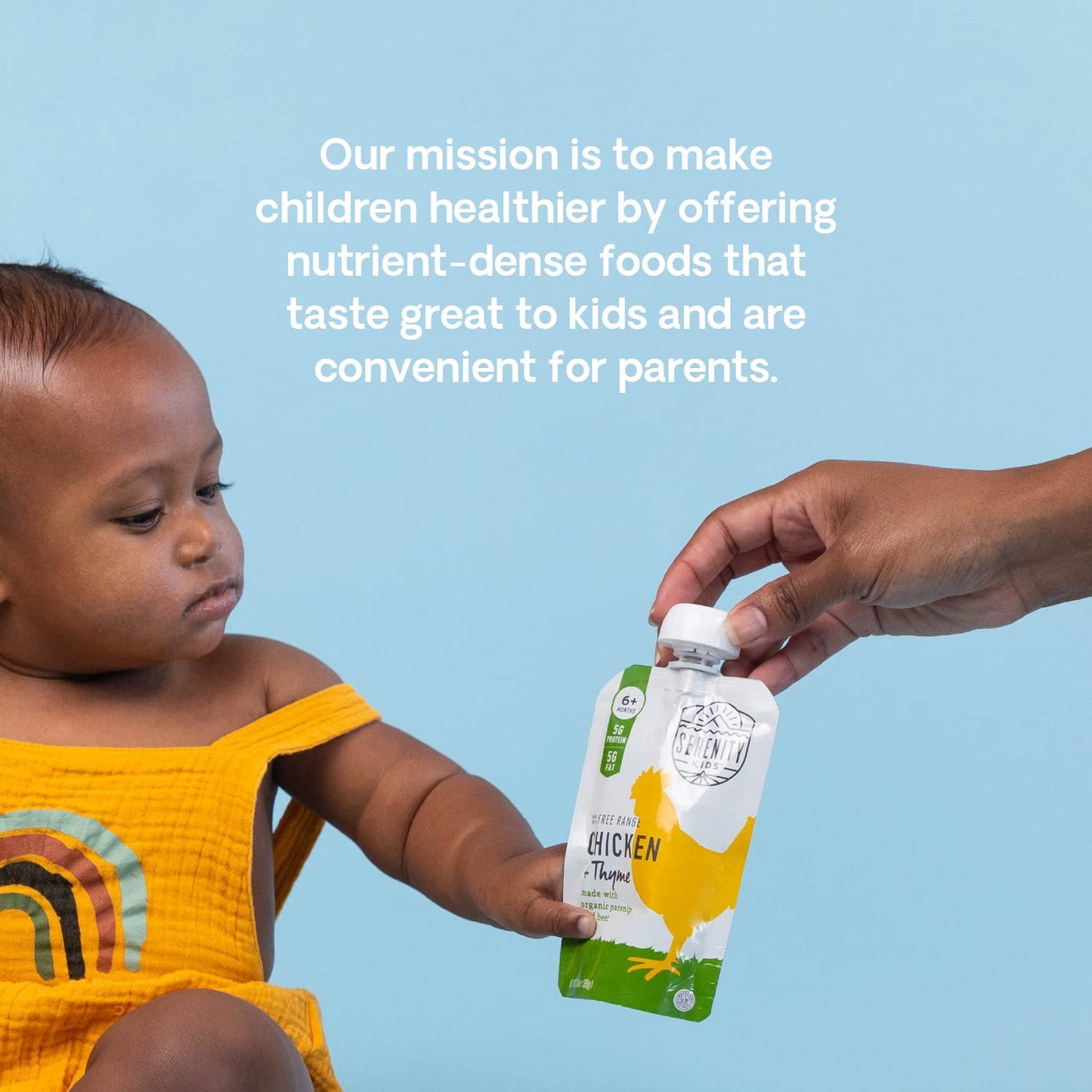 Serenity Kids 6+ Months Baby Food Pouches Puree - Bpa-Free Meats & Herbs - Organic Baby Food Puree With Meat & Veggies - 3.5 Oz, 6 Pack