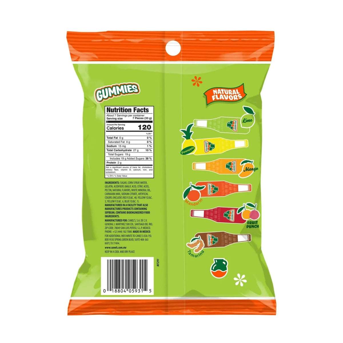 Jarritos Gummies 8Oz (2 Pack) - Original And Sour - Mexican Candies - Natural Flavors