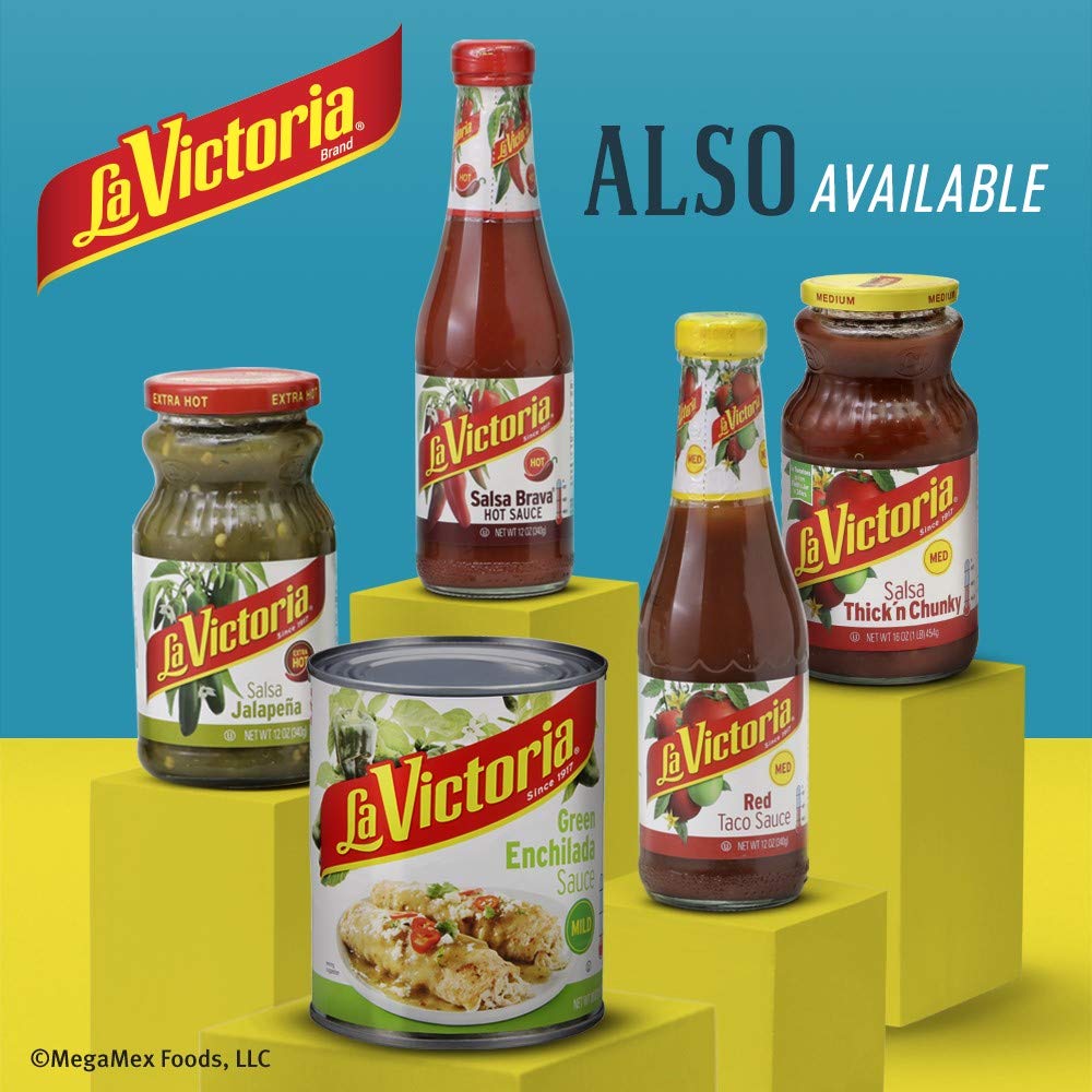 La Victoria Mild Red Taco Sauce, 15 Ounce - Perfect for Tacos and Dips, Easy to Use, Authentic Flavor