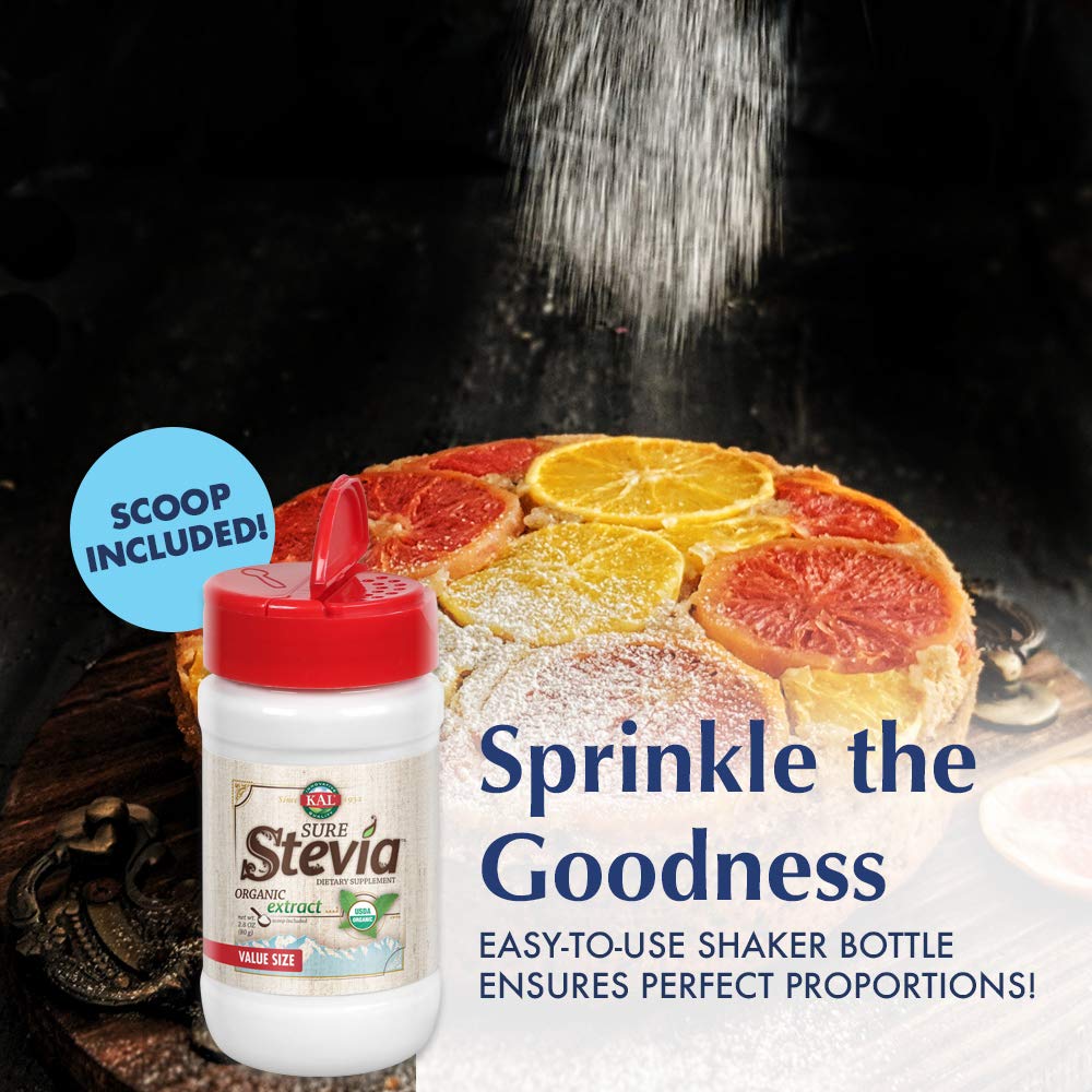 KAL Stevia Extract Powder - Zero Calorie, Low Glycemic, 2.8 oz